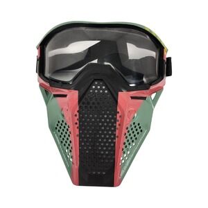 Tactical Full Face Mask Green Red Bounty Hunter Style Cosplay Goggles Mask